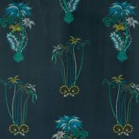 Emma J Shipley Jungle Palms Fabric - Navy Velvet