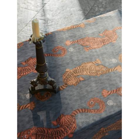 Emma Shipley Animalia Fabrics Emma J Shipley Tigris Fabric - Flame Velvet - F1213/01 - Image 3