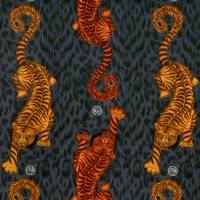 Emma J Shipley Tigris Fabric - Flame Velvet