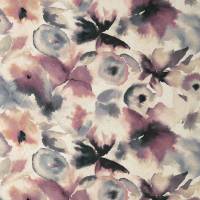 Flores Fabric - Damson/Viola/Blush