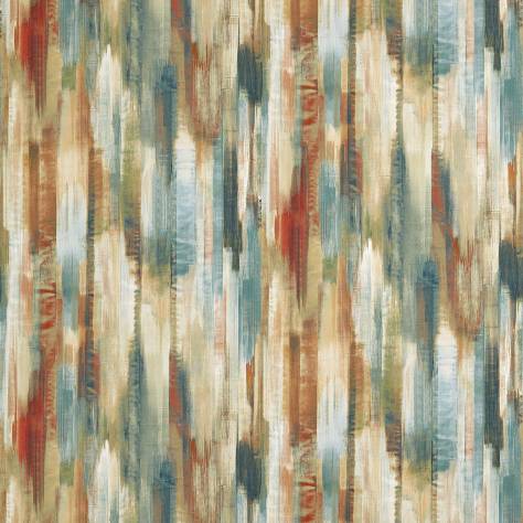 Harlequin Tresillo Fabrics Estrato Fabric - Rust/Ruby/Nordic Blue - HETH120583