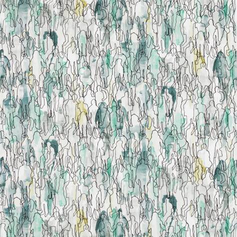Harlequin Entity Fabrics Multitude Fabric - Emerald/Sepia - HGEO132527 - Image 1