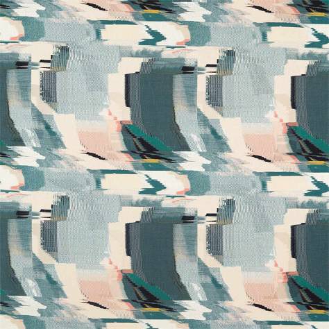 Harlequin Momentum 10 Fabrics Perspective Fabric - Emerald/Peony - HMTE132793 - Image 1