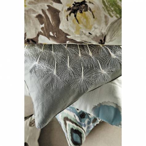 Harlequin Leonida Velvets Fabrics Eglomise Fabric - Platinum - HBLV130985