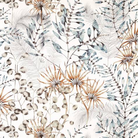 Harlequin Anthozoa Fabrics Postelia Fabric - Amber / Slate - HANZ120595