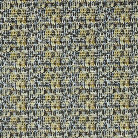 Harlequin Anthozoa Fabrics Kelambu Fabric - Graphite / Mustard - HANZ120610