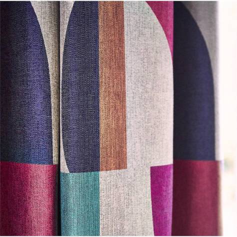 Harlequin Atelier Fabrics Bodega Fabric - Indigo / Mandarin / Fuchsia - HATL132868 - Image 3