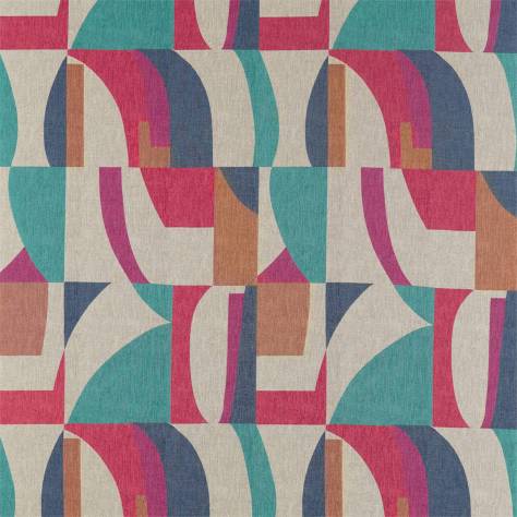 Harlequin Atelier Fabrics Bodega Fabric - Indigo / Mandarin / Fuchsia - HATL132868 - Image 1