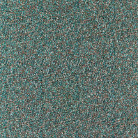 Harlequin Hamada Weaves Nickel Fabric - Teal / Rust - HHAM132892 - Image 1