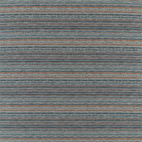Harlequin Hamada Weaves Nuka Fabric - Mandarin / Teal / Aqua - HHAM132905 - Image 1