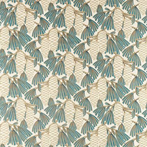 Harlequin Salinas Prints & Weaves Foxley Fabric - Kingfisher - HSAF120811 - Image 1