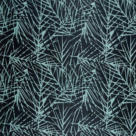 Harlequin Mirador Drapery Fabrics Lorenza Fabric - Ink / Seaglass - HMIF133055