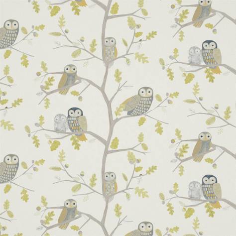 Harlequin Book of Little Treasures Fabrics Little Owls Fabric - Kiwi - HLTF120935 - Image 1