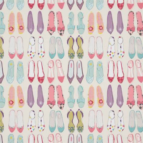 Harlequin Book of Little Treasures Fabrics World At Your Feet Fabric - Pebble / Blossom / Sky - HLTF120943
