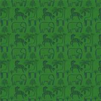 Funky Jungle Fabric - Gecko / Cobalt