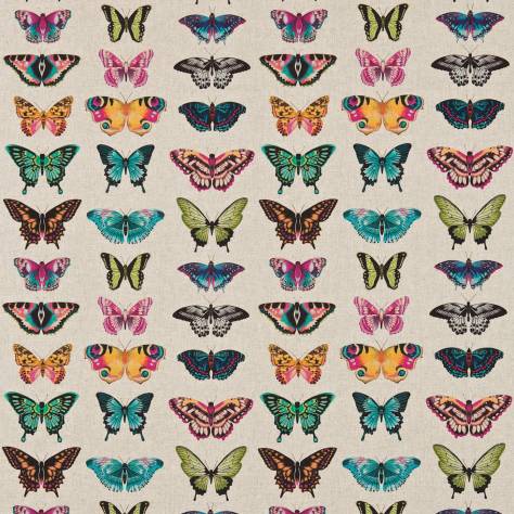 Harlequin Colour 1 Fabrics Papilio Fabric - Flamingo/Papaya/Loganberry - HAMA120344