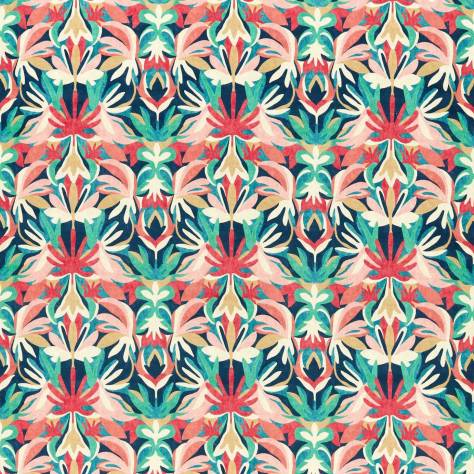 Harlequin Colour 1 Fabrics Melora Fabric - Brazilian Rosewood/Ink/Amazonia - HTEF120997