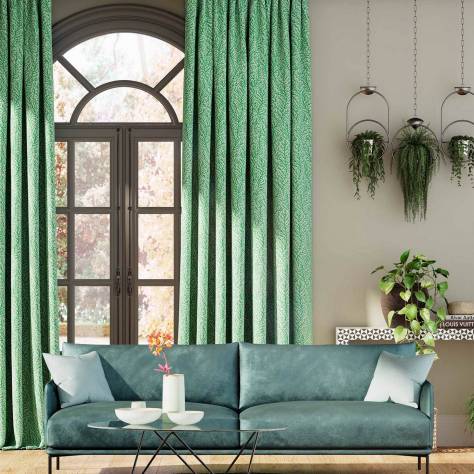 Harlequin Colour 1 Fabrics Atoll Fabric - Seaglass/Emerald - HTEF120999