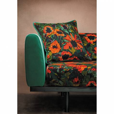 Harlequin Colour 2 Fabrics Helianthus Fabric - Vermillion/Harissa/Fig Leaf - HQN2121075 - Image 2