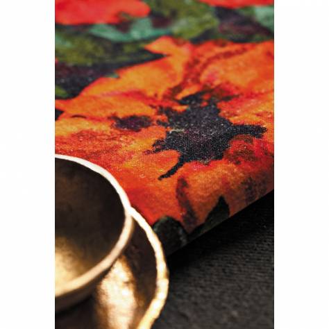 Harlequin Colour 2 Fabrics Helianthus Fabric - Vermillion/Harissa/Fig Leaf - HQN2121075