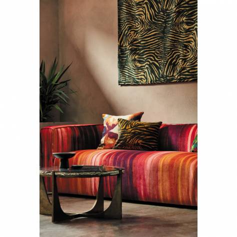 Harlequin Colour 2 Fabrics Rewilded Fabric - Fig/Pomegranate/Tangerine - HQN2121077 - Image 4