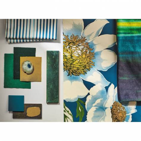 Harlequin Colour 2 Fabrics Paeonia Fabric - Azurite/Meadow/Nectar - HQN2121088 - Image 2