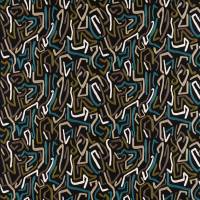 Synchronic Fabric - Black Earth/Bleached Coral/Moss