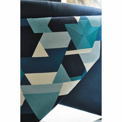 Harlequin Colour 2 Fabrics Popova Fabric - Amazonia/Sea Glass/Forest/Japanese Ink - HQN2133877 - Image 3