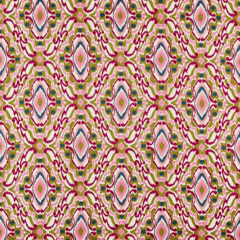 Harlequin Colour 2 Fabrics Ixora Fabric - Pomegranate/Tree Canopy/Ink - HQN2133892