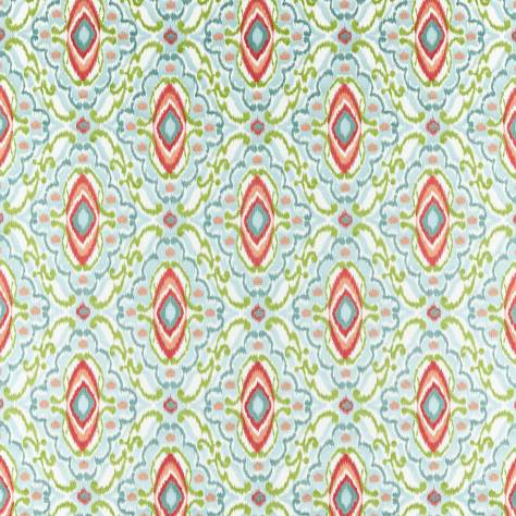 Harlequin Colour 2 Fabrics Ixora Fabric - Sky/Cascade/Vermillion - HQN2133894 - Image 1