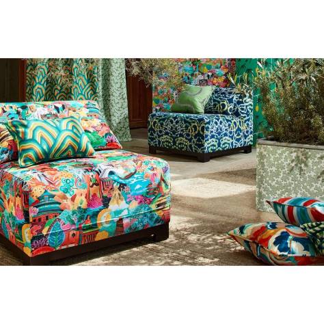 Harlequin Colour 3 Fabrics Journey of Discovery Fabric - Ionian/Harissa/Emerald - HQN3121125 - Image 2