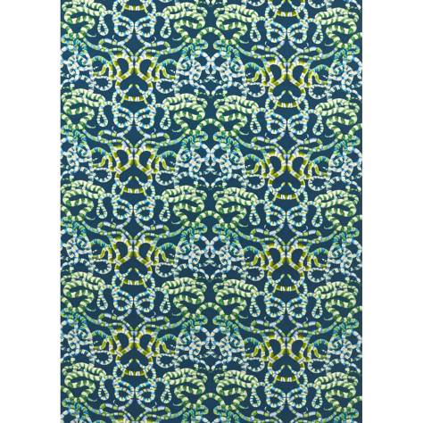 Harlequin Colour 3 Fabrics Serpenti Fabric - Onsen/Emerald/Azul - HQN3121139 - Image 1