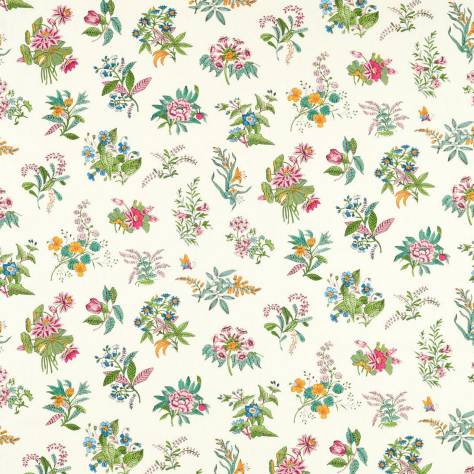 Harlequin Harlequin x Sophie Robinson Fabrics Woodland Floral Fabric - Peridot/Ruby/Pearl - HSRF121173 - Image 1