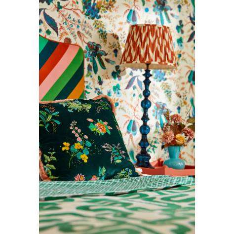 Harlequin Harlequin x Sophie Robinson Fabrics Woodland Floral Fabric - Jade/Malachite/Rose Quartz - HSRF121175