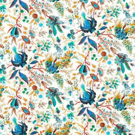 Harlequin Harlequin x Sophie Robinson Fabrics Wonderland Floral Fabric - Lapis/Emerald/Carnelian - HSRF121179 - Image 1