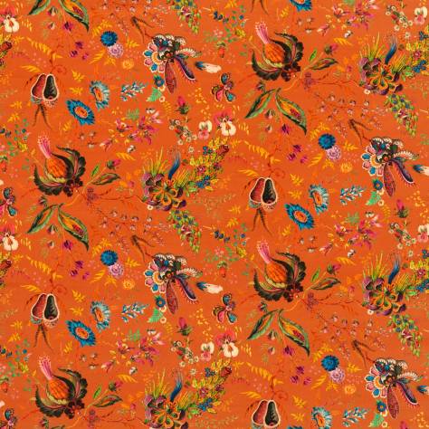 Harlequin Harlequin x Sophie Robinson Fabrics Wonderland Floral Fabric - Amber/Lapis/Ruby - HSRF121180 - Image 1