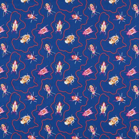 Harlequin Harlequin x Sophie Robinson Fabrics Jewel Beetles Fabric - Lapis - HSRF133982 - Image 1