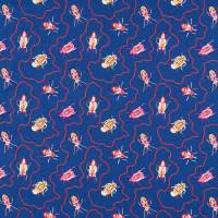 Jewel Beetles Fabric - Lapis