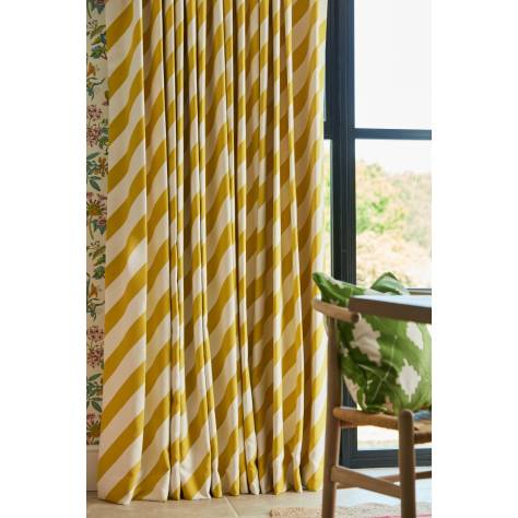 Harlequin Harlequin x Sophie Robinson Fabrics Paper Straw Stripe Fabric - Ruby/Rose - HSRF133990 - Image 3