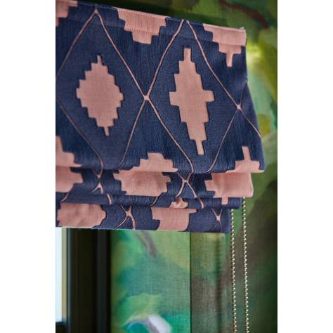 Harlequin Harlequin x Sophie Robinson Fabrics Garden Terrace Fabric - Lapis/Rose - HSRF133996 - Image 2