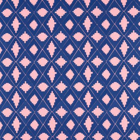Harlequin Harlequin x Sophie Robinson Fabrics Garden Terrace Fabric - Lapis/Rose - HSRF133996 - Image 1