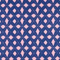 Garden Terrace Fabric - Lapis/Rose
