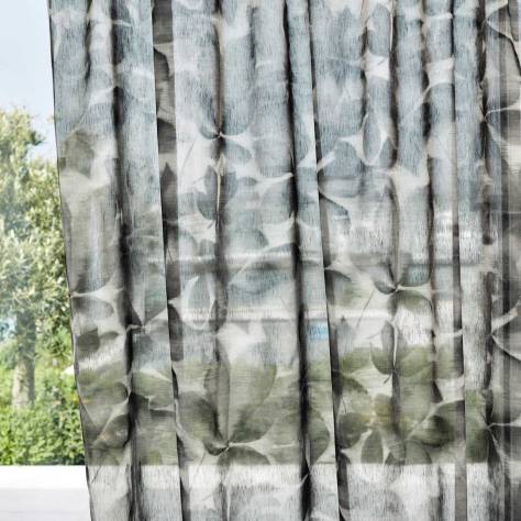 Harlequin Sheers 1 Grounded Sheer Fabric - Black Earth - HCOL133952