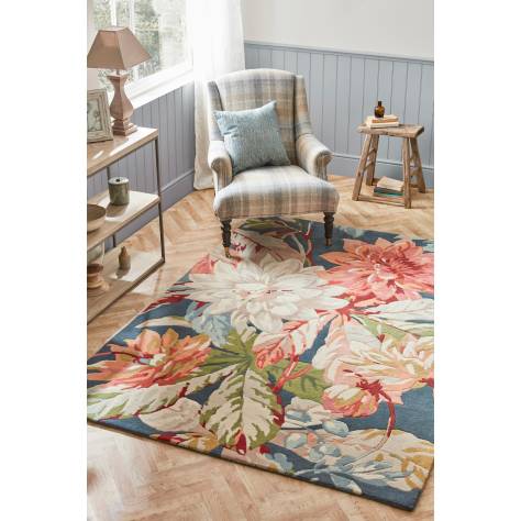 Sanderson Dahlia and Rosehip Rug Teal (Select Size) - Image 2
