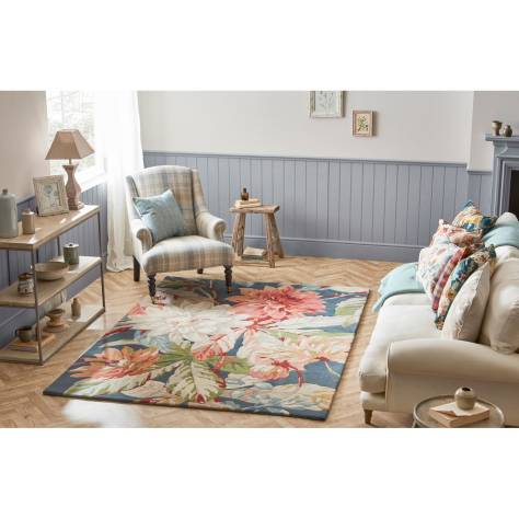 Sanderson Dahlia and Rosehip Rug Teal (Select Size) - Image 3