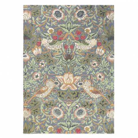 William Morris & Co Strawberry Thief Rug Slate (Select Size) - Image 1