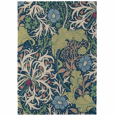 William Morris & Co Seaweed Rug Ink (Select Size) - Image 1