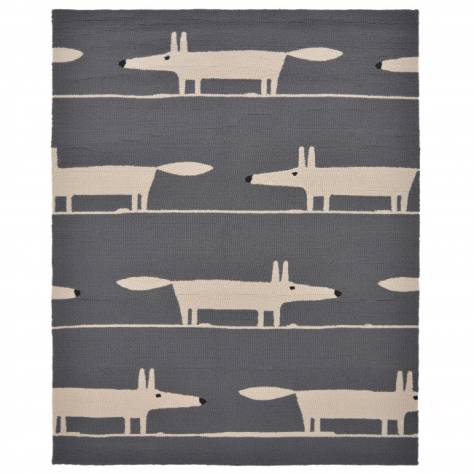 Scion Mr Fox Outdoor Rug Charcoal (Select Size) - Image 1