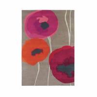 Sanderson Poppies Rug Red / Orange (Select Size)