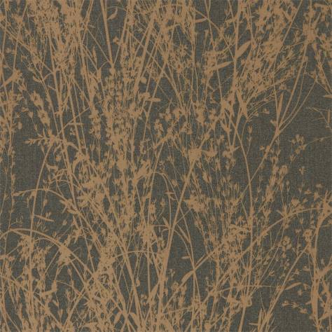 Sanderson Woodland Walk Wallpapers Meadow Canvas Wallpaper - Bronze/Charcoal - DWOW215696